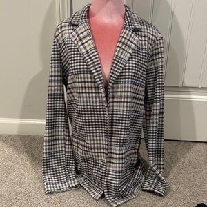 Timing Women's Checkered Blazer in Black, Gray, and Brown